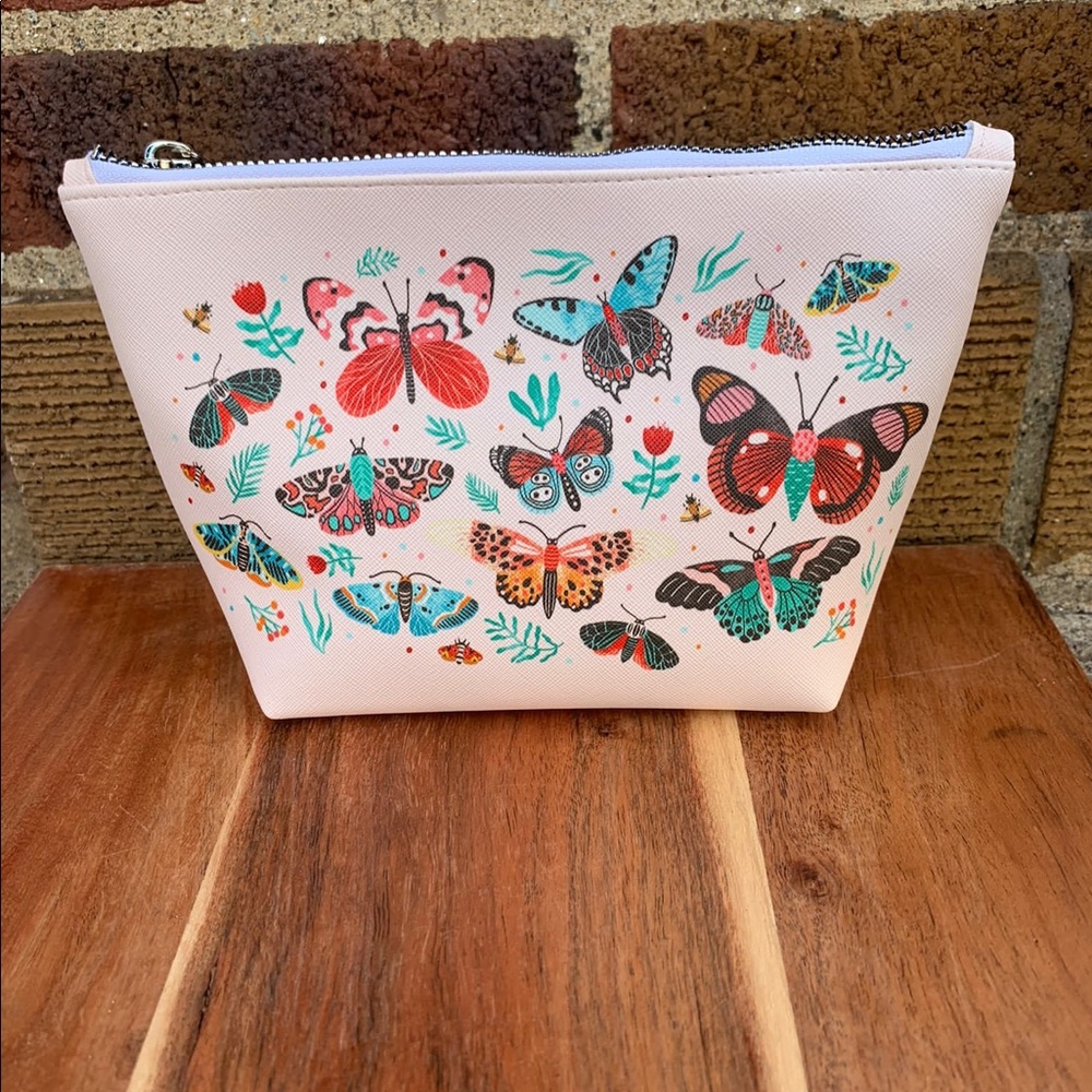OCS Designs butterfly Cosmetic Bag for Makeup & Toiletries